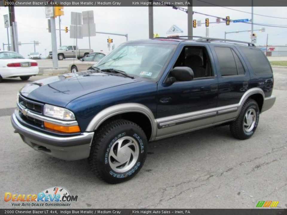 2000 Chevrolet Blazer LT 4x4 Indigo Blue Metallic / Medium Gray Photo #4