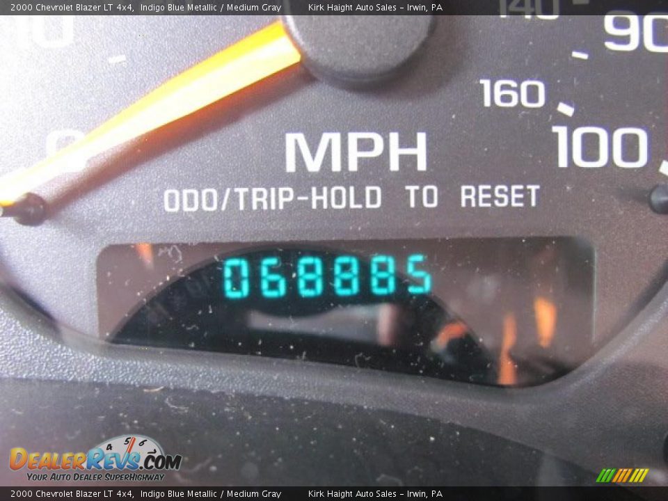 2000 Chevrolet Blazer LT 4x4 Indigo Blue Metallic / Medium Gray Photo #9