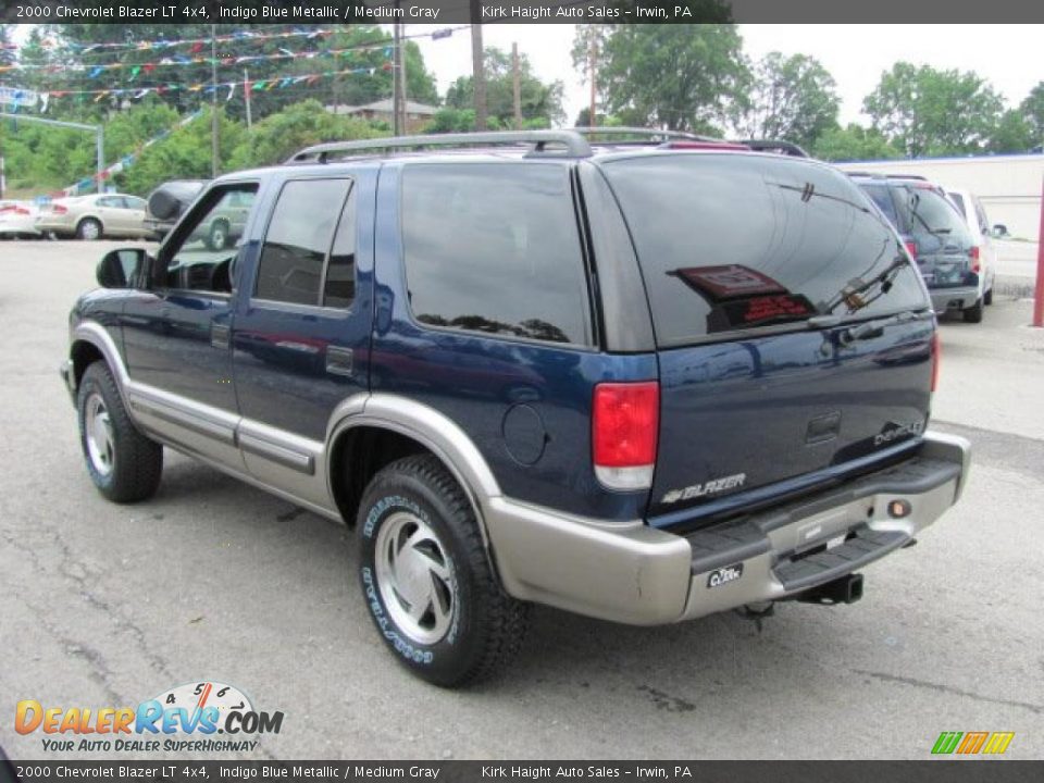 2000 Chevrolet Blazer LT 4x4 Indigo Blue Metallic / Medium Gray Photo #11