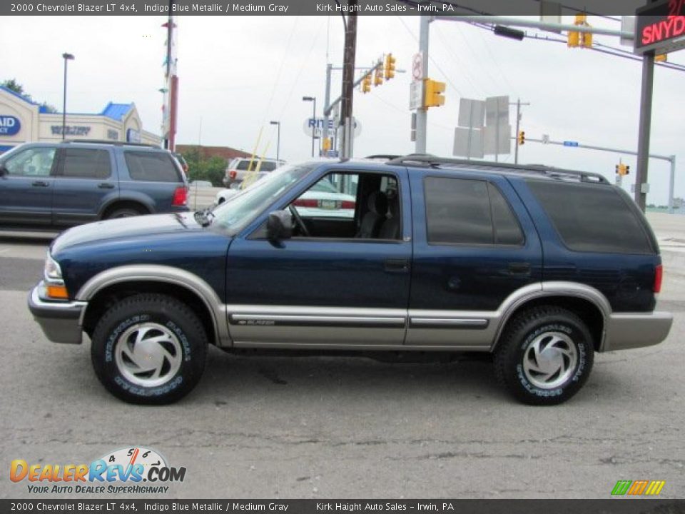 2000 Chevrolet Blazer LT 4x4 Indigo Blue Metallic / Medium Gray Photo #12