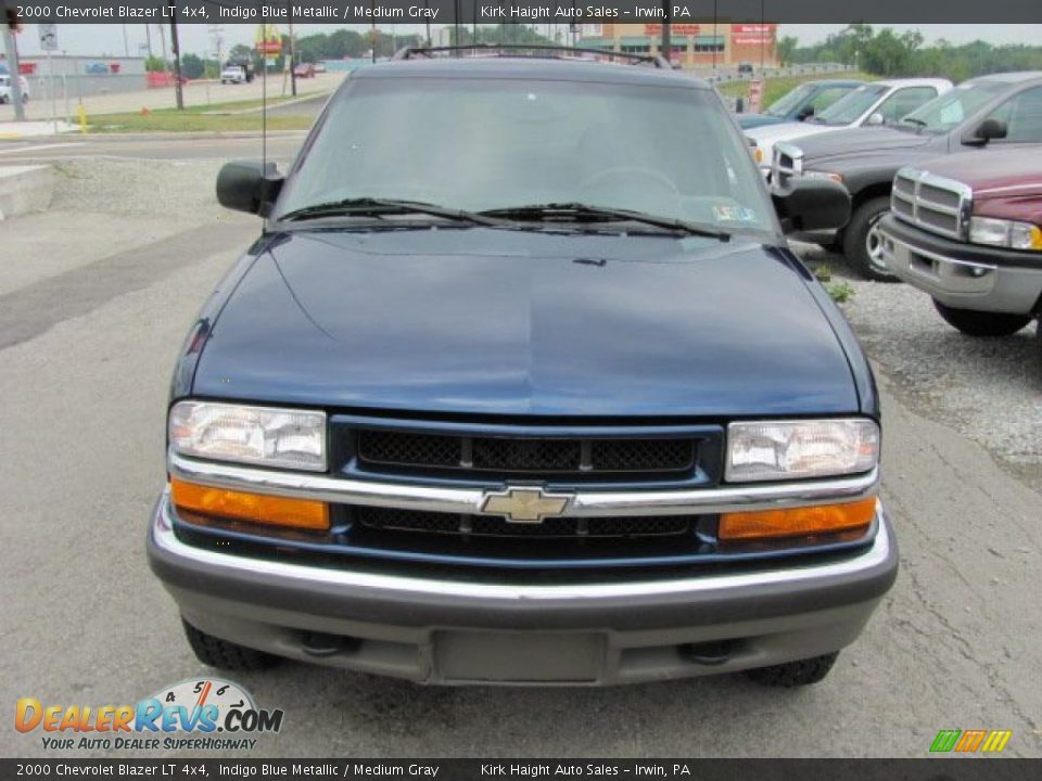 2000 Chevrolet Blazer LT 4x4 Indigo Blue Metallic / Medium Gray Photo #13