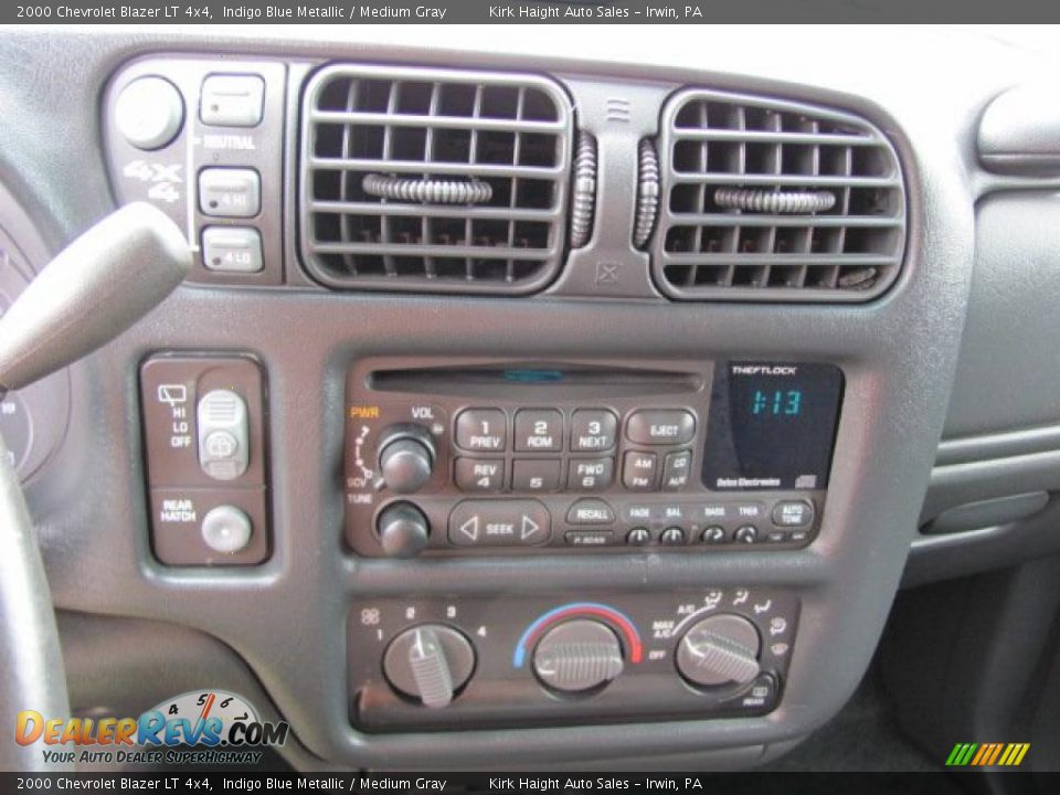 2000 Chevrolet Blazer LT 4x4 Indigo Blue Metallic / Medium Gray Photo #15