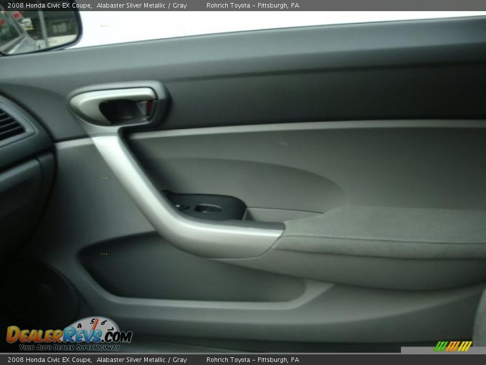 2008 Honda Civic EX Coupe Alabaster Silver Metallic / Gray Photo #18