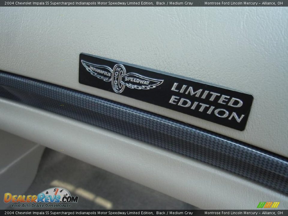 2004 Chevrolet Impala SS Supercharged Indianapolis Motor Speedway Limited Edition Black / Medium Gray Photo #18