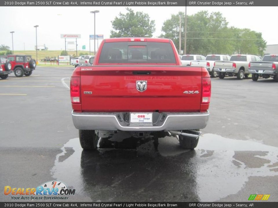 2010 Dodge Ram 2500 SLT Crew Cab 4x4 Inferno Red Crystal Pearl / Light Pebble Beige/Bark Brown Photo #5