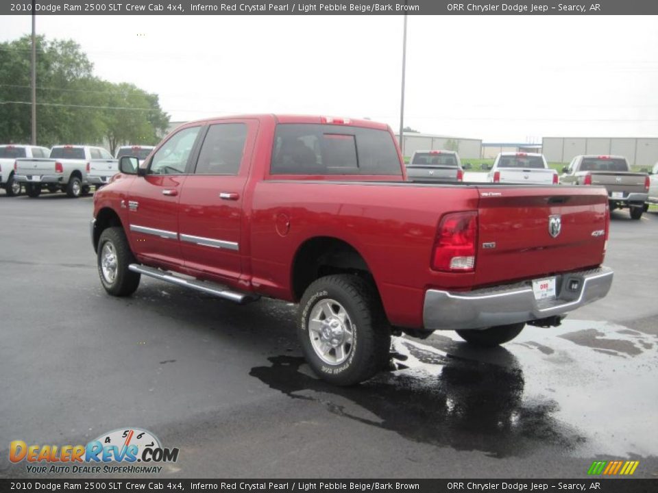 2010 Dodge Ram 2500 SLT Crew Cab 4x4 Inferno Red Crystal Pearl / Light Pebble Beige/Bark Brown Photo #6