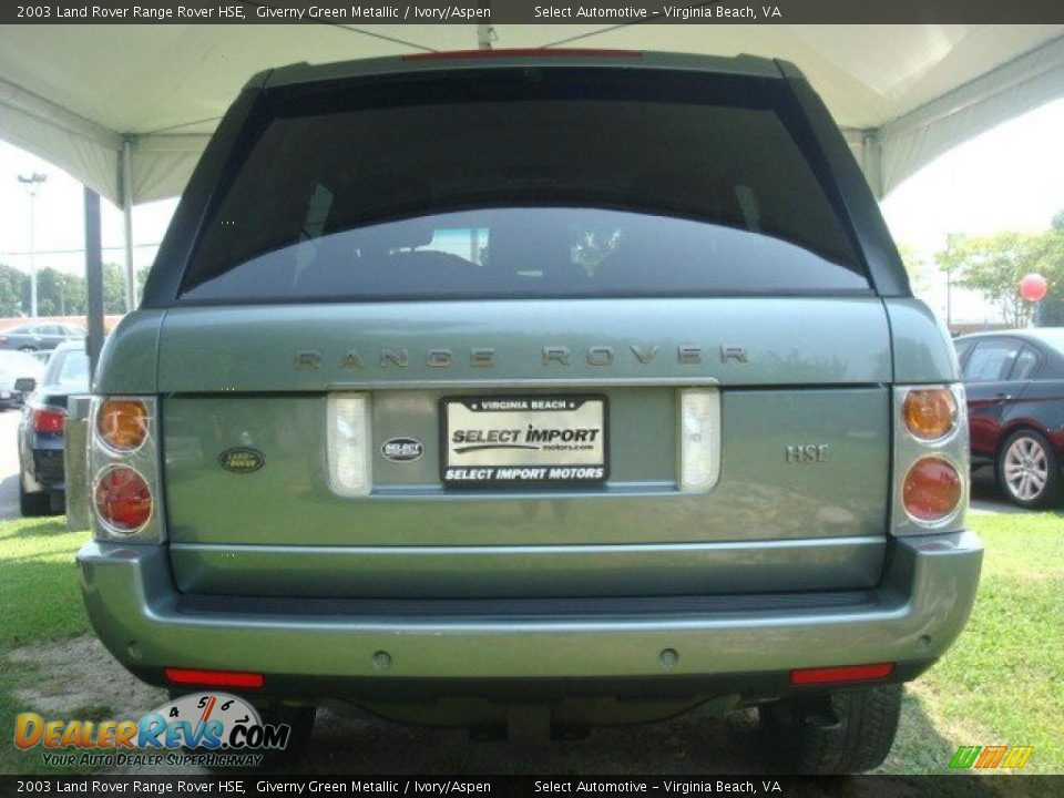 2003 Land Rover Range Rover HSE Giverny Green Metallic / Ivory/Aspen Photo #4