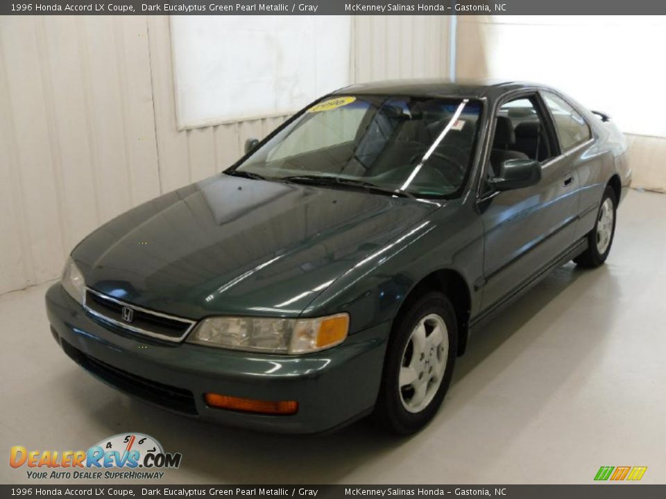 1996 Honda Accord LX Coupe Dark Eucalyptus Green Pearl Metallic / Gray Photo #1