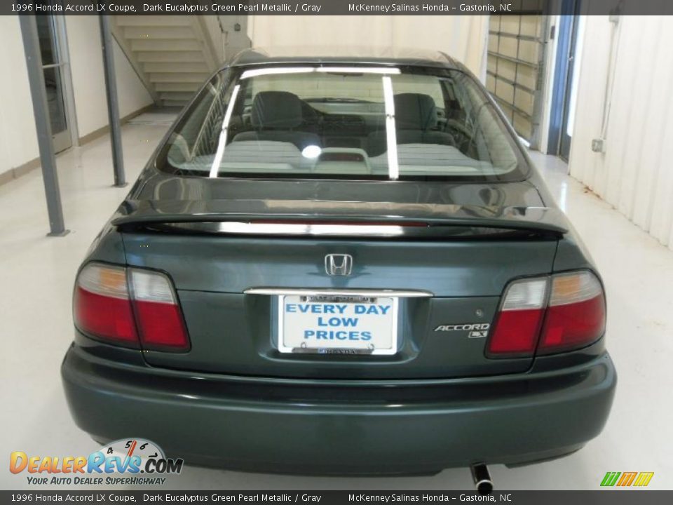 1996 Honda Accord LX Coupe Dark Eucalyptus Green Pearl Metallic / Gray Photo #3