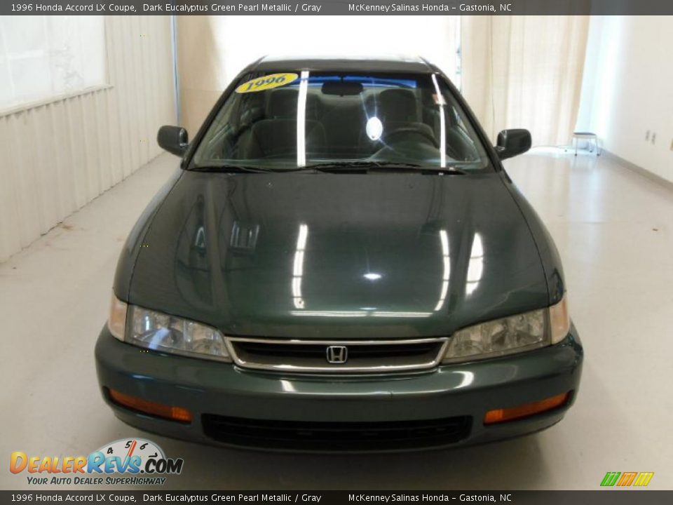 1996 Honda Accord LX Coupe Dark Eucalyptus Green Pearl Metallic / Gray Photo #6