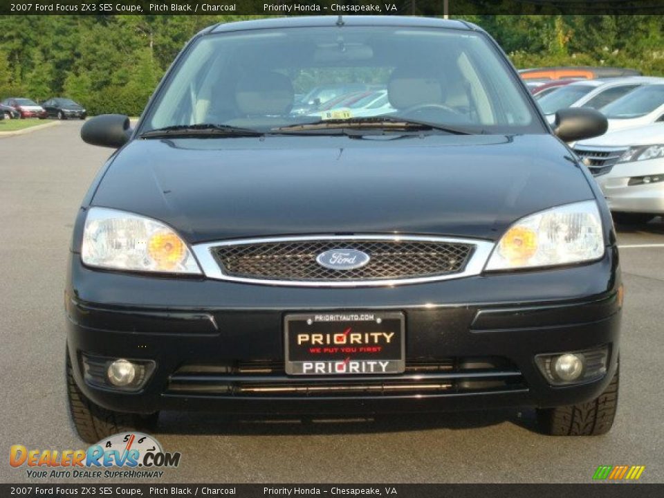 2007 Ford Focus ZX3 SES Coupe Pitch Black / Charcoal Photo #9