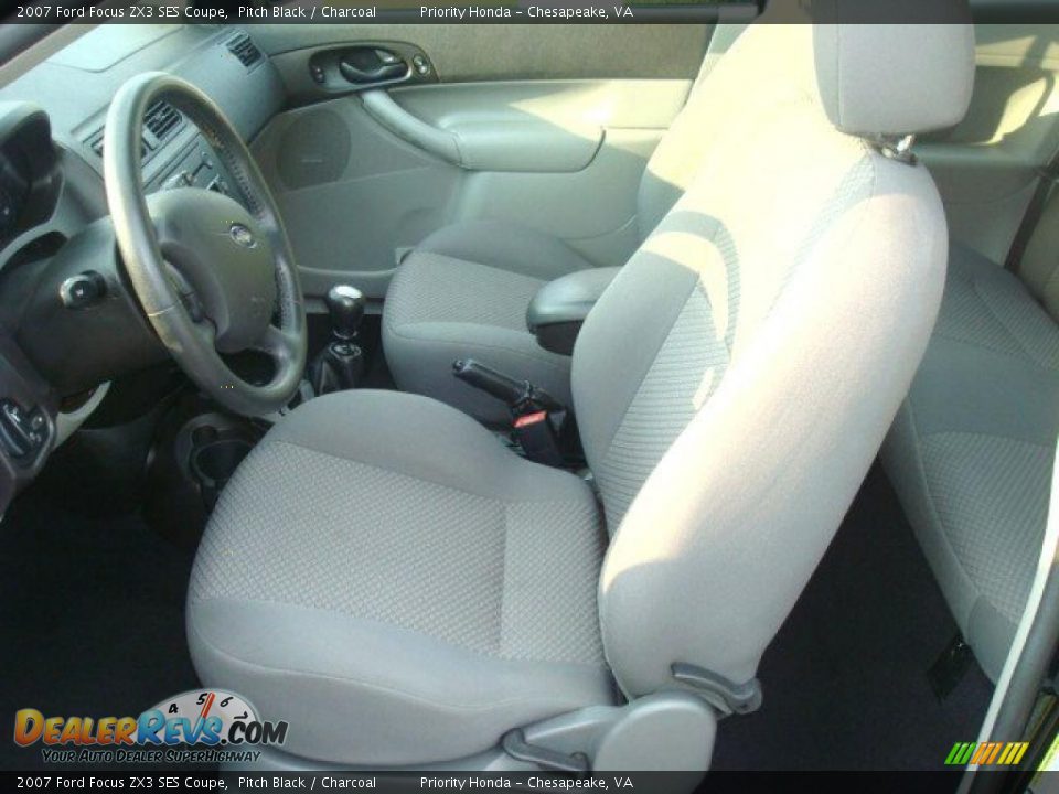 2007 Ford Focus ZX3 SES Coupe Pitch Black / Charcoal Photo #10