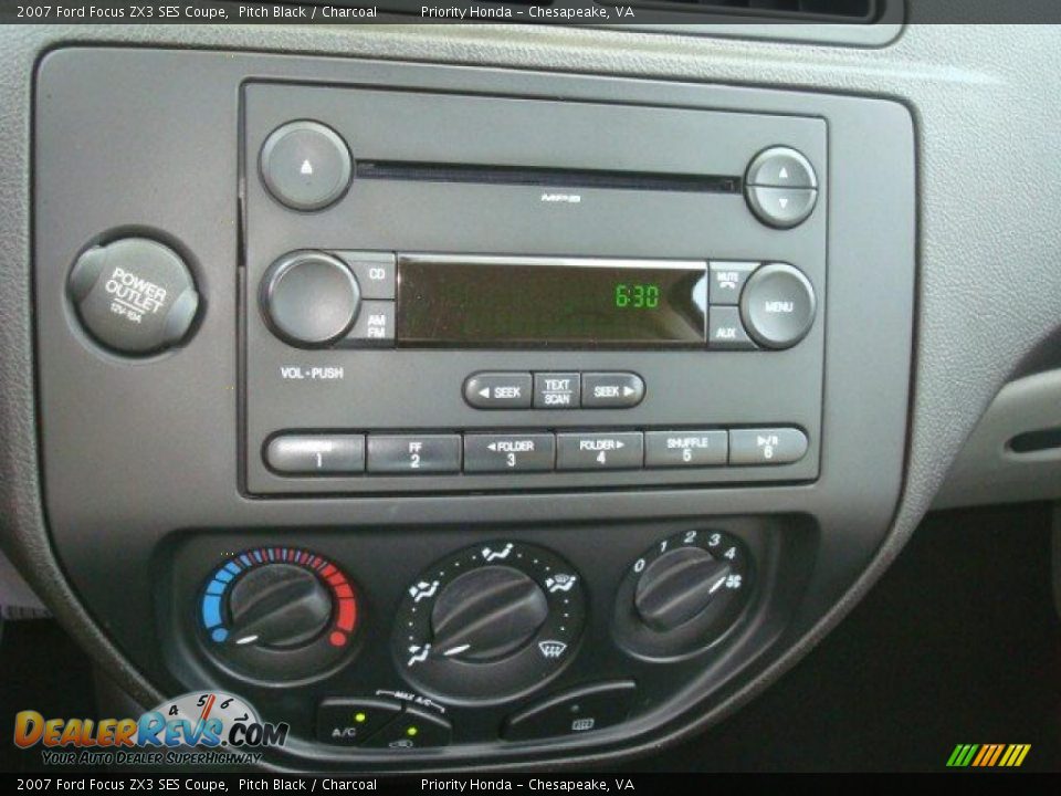 2007 Ford Focus ZX3 SES Coupe Pitch Black / Charcoal Photo #15