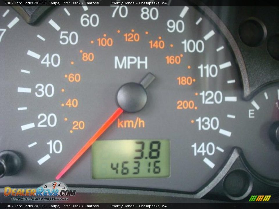 2007 Ford Focus ZX3 SES Coupe Pitch Black / Charcoal Photo #18