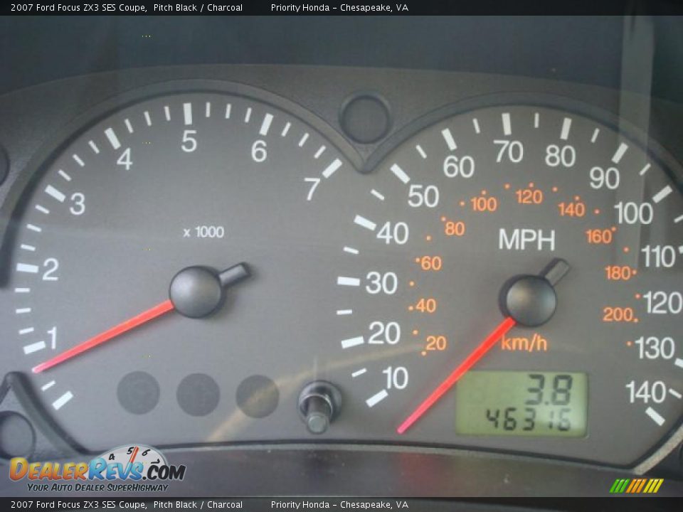 2007 Ford Focus ZX3 SES Coupe Pitch Black / Charcoal Photo #19