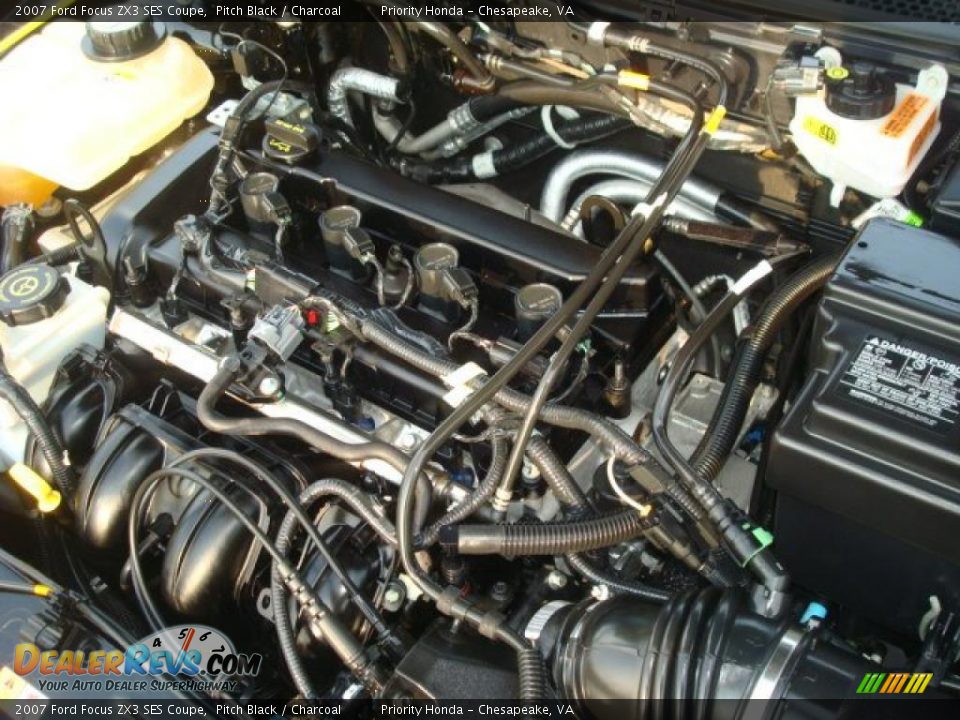 2007 Ford Focus ZX3 SES Coupe Pitch Black / Charcoal Photo #24