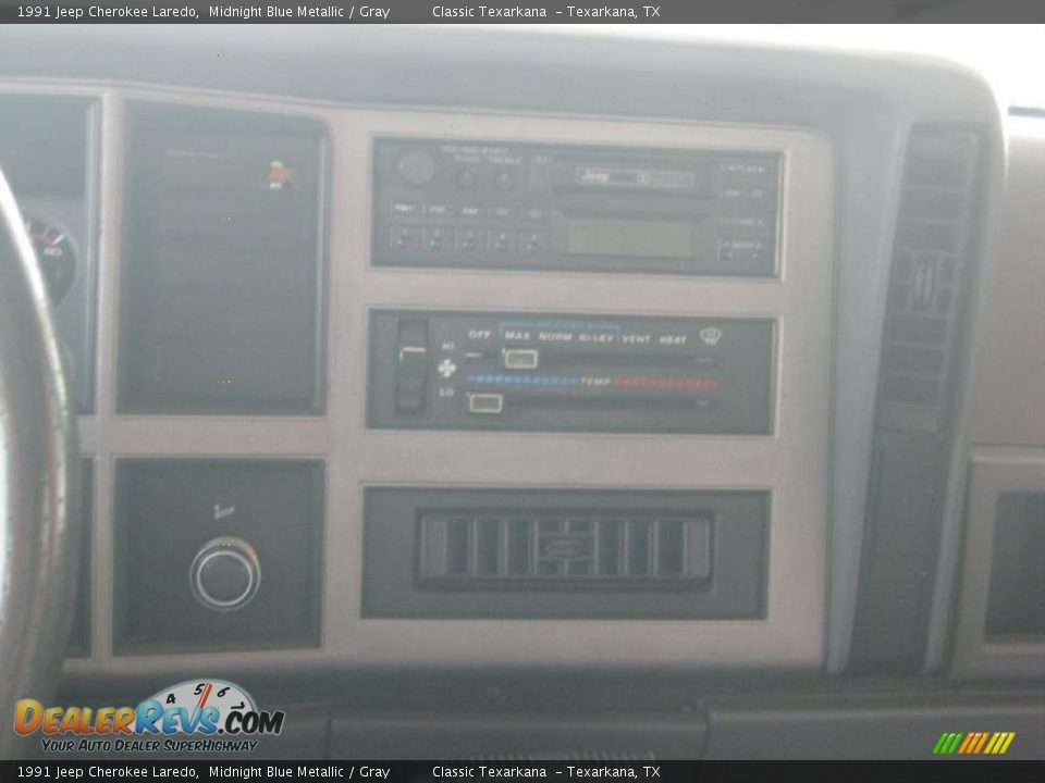 1991 Jeep Cherokee Laredo Midnight Blue Metallic / Gray Photo #9