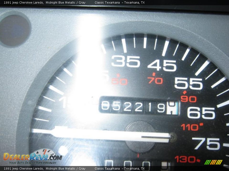 1991 Jeep Cherokee Laredo Midnight Blue Metallic / Gray Photo #11