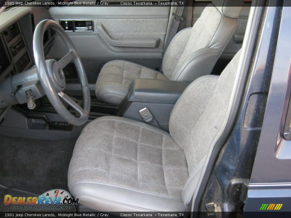 1991 Jeep Cherokee Laredo Midnight Blue Metallic / Gray Photo #13