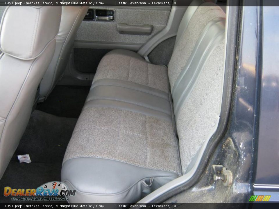1991 Jeep Cherokee Laredo Midnight Blue Metallic / Gray Photo #14