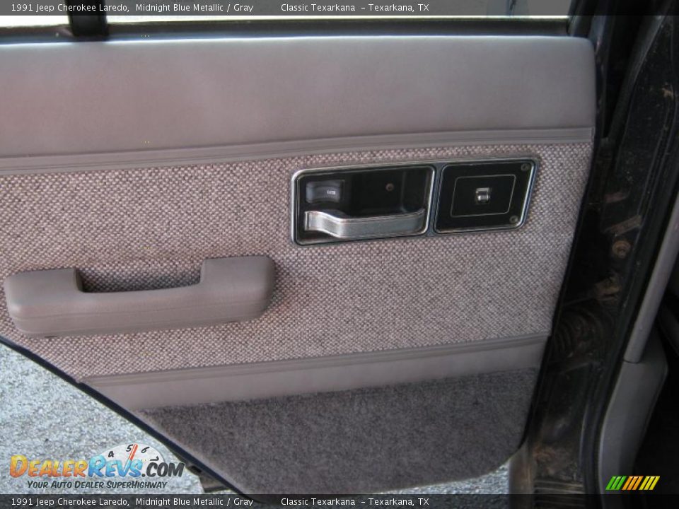1991 Jeep Cherokee Laredo Midnight Blue Metallic / Gray Photo #16