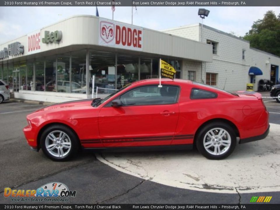 2010 Ford Mustang V6 Premium Coupe Torch Red / Charcoal Black Photo #1