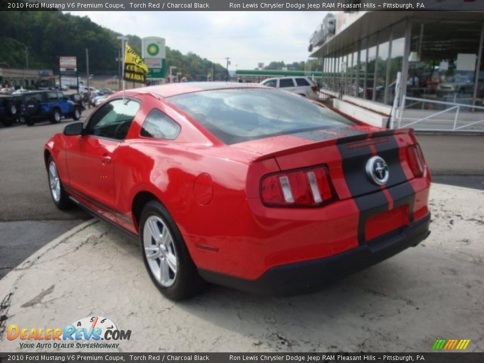 2010 Ford Mustang V6 Premium Coupe Torch Red / Charcoal Black Photo #2
