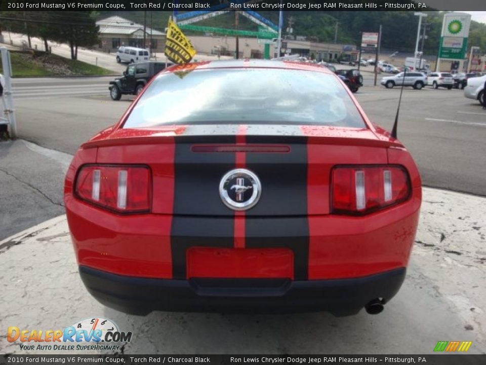 2010 Ford Mustang V6 Premium Coupe Torch Red / Charcoal Black Photo #3
