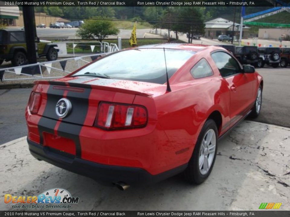 2010 Ford Mustang V6 Premium Coupe Torch Red / Charcoal Black Photo #4