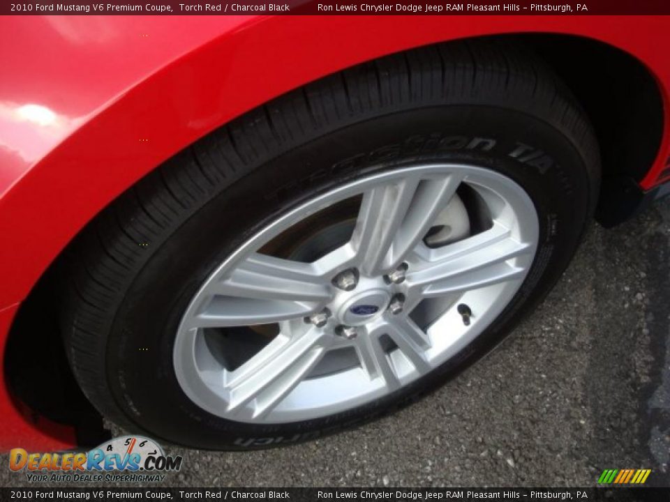 2010 Ford Mustang V6 Premium Coupe Torch Red / Charcoal Black Photo #9