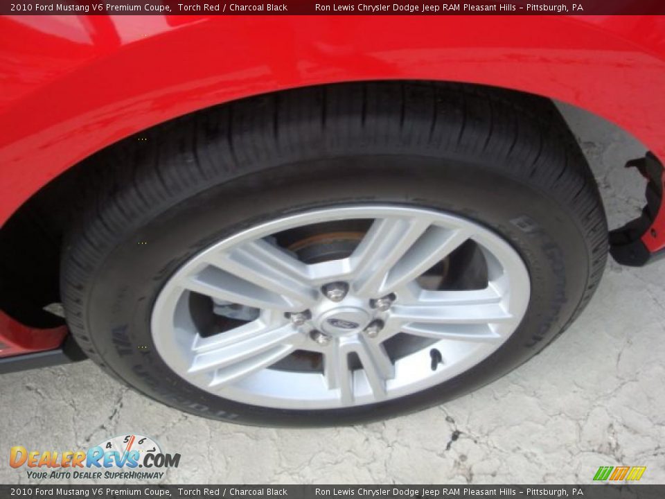 2010 Ford Mustang V6 Premium Coupe Torch Red / Charcoal Black Photo #10