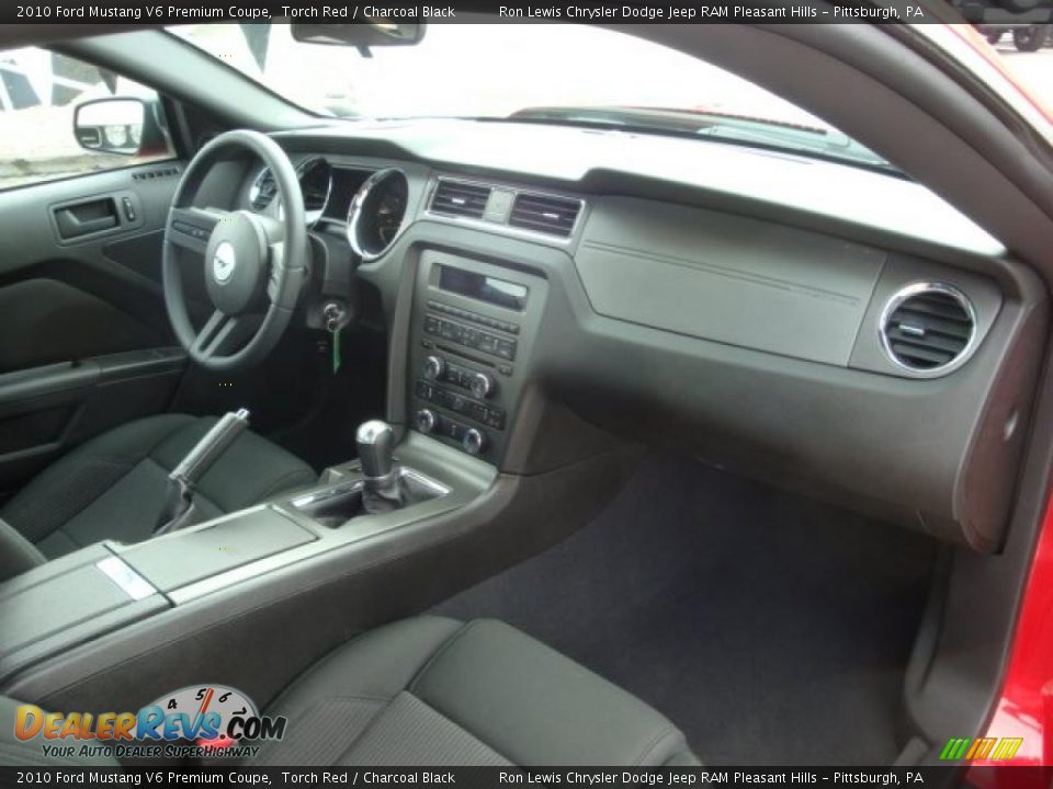 2010 Ford Mustang V6 Premium Coupe Torch Red / Charcoal Black Photo #14