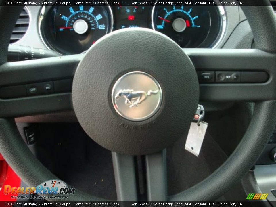 2010 Ford Mustang V6 Premium Coupe Torch Red / Charcoal Black Photo #21