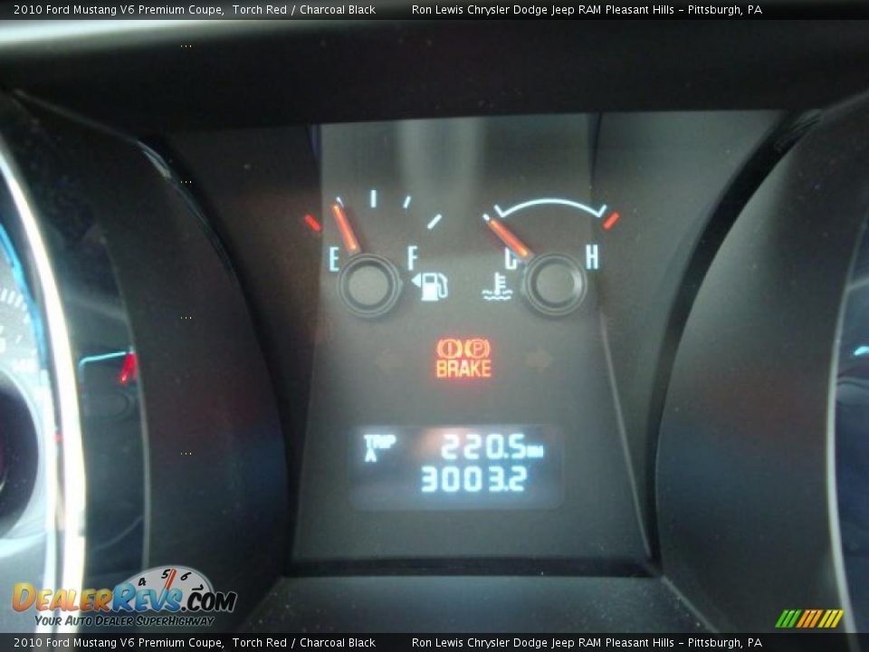 2010 Ford Mustang V6 Premium Coupe Torch Red / Charcoal Black Photo #25