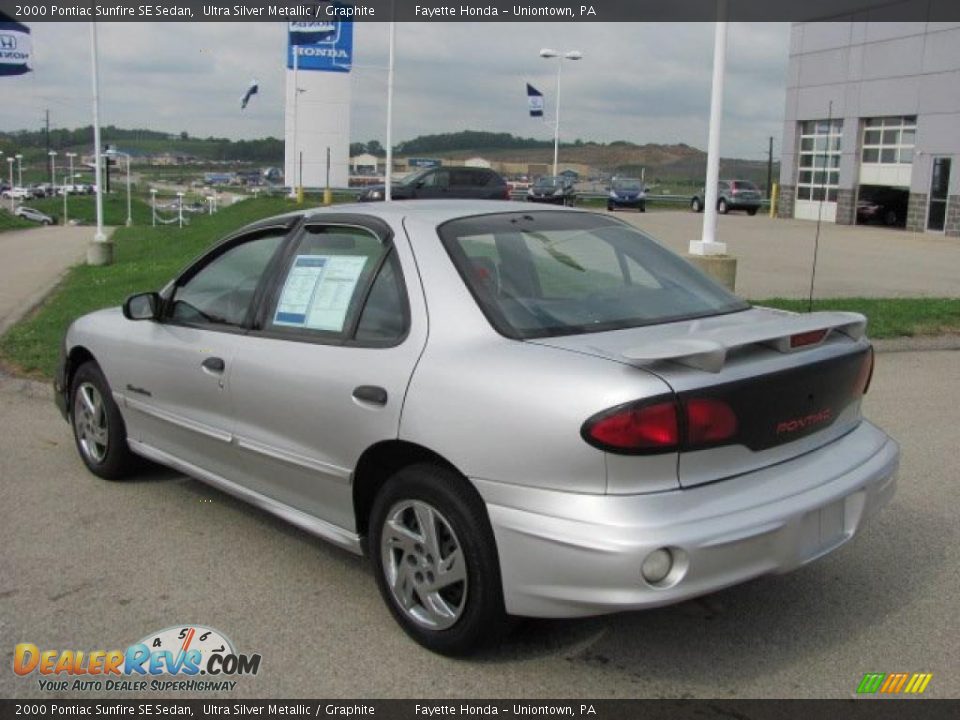 2000 Pontiac Sunfire SE Sedan Ultra Silver Metallic / Graphite Photo #10