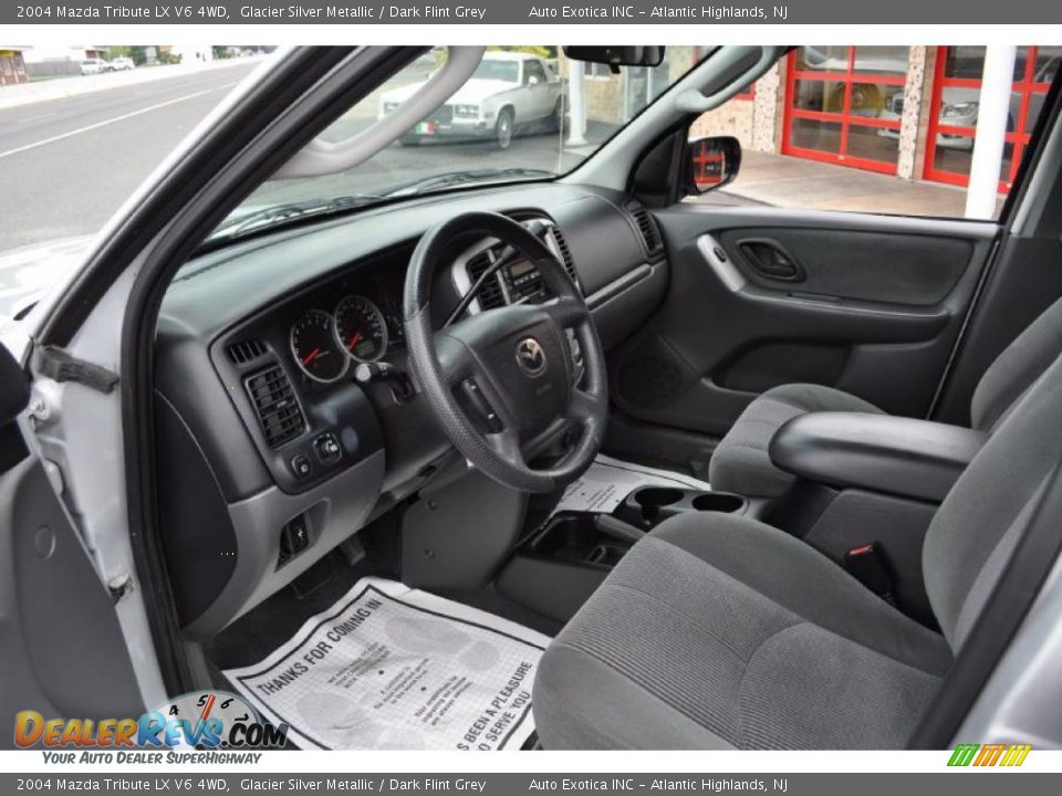 2004 Mazda Tribute LX V6 4WD Glacier Silver Metallic / Dark Flint Grey Photo #5