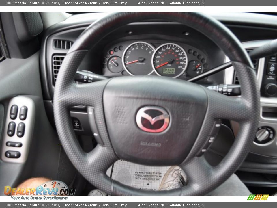 2004 Mazda Tribute LX V6 4WD Glacier Silver Metallic / Dark Flint Grey Photo #11