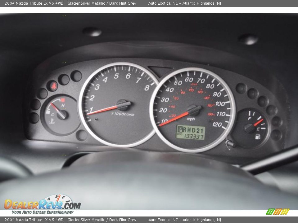 2004 Mazda Tribute LX V6 4WD Glacier Silver Metallic / Dark Flint Grey Photo #12