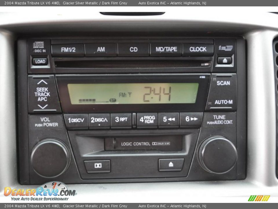 2004 Mazda Tribute LX V6 4WD Glacier Silver Metallic / Dark Flint Grey Photo #14