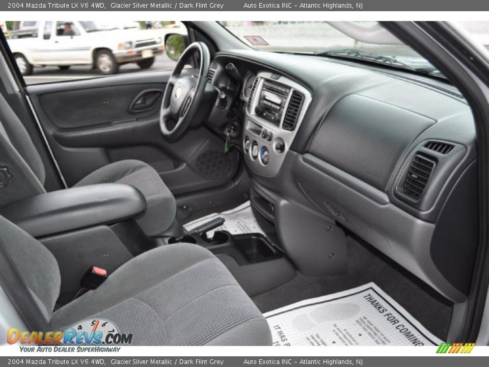 2004 Mazda Tribute LX V6 4WD Glacier Silver Metallic / Dark Flint Grey Photo #25