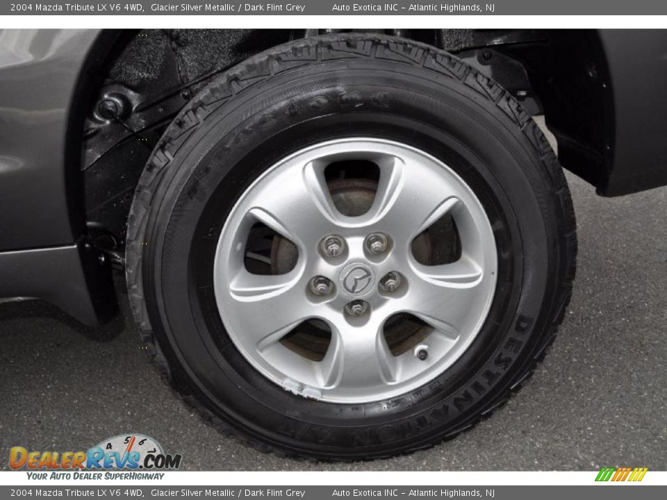 2004 Mazda Tribute LX V6 4WD Glacier Silver Metallic / Dark Flint Grey Photo #31