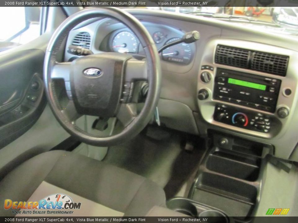 2008 Ford Ranger XLT SuperCab 4x4 Vista Blue Metallic / Medium Dark Flint Photo #4