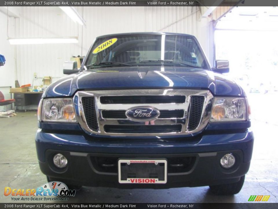 2008 Ford Ranger XLT SuperCab 4x4 Vista Blue Metallic / Medium Dark Flint Photo #10