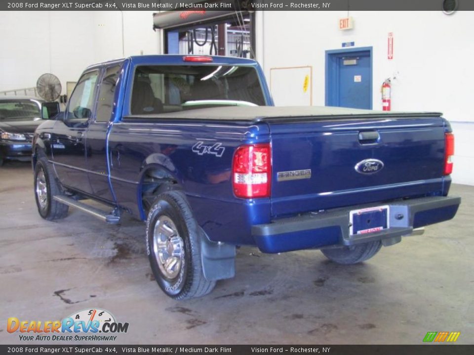2008 Ford Ranger XLT SuperCab 4x4 Vista Blue Metallic / Medium Dark Flint Photo #12