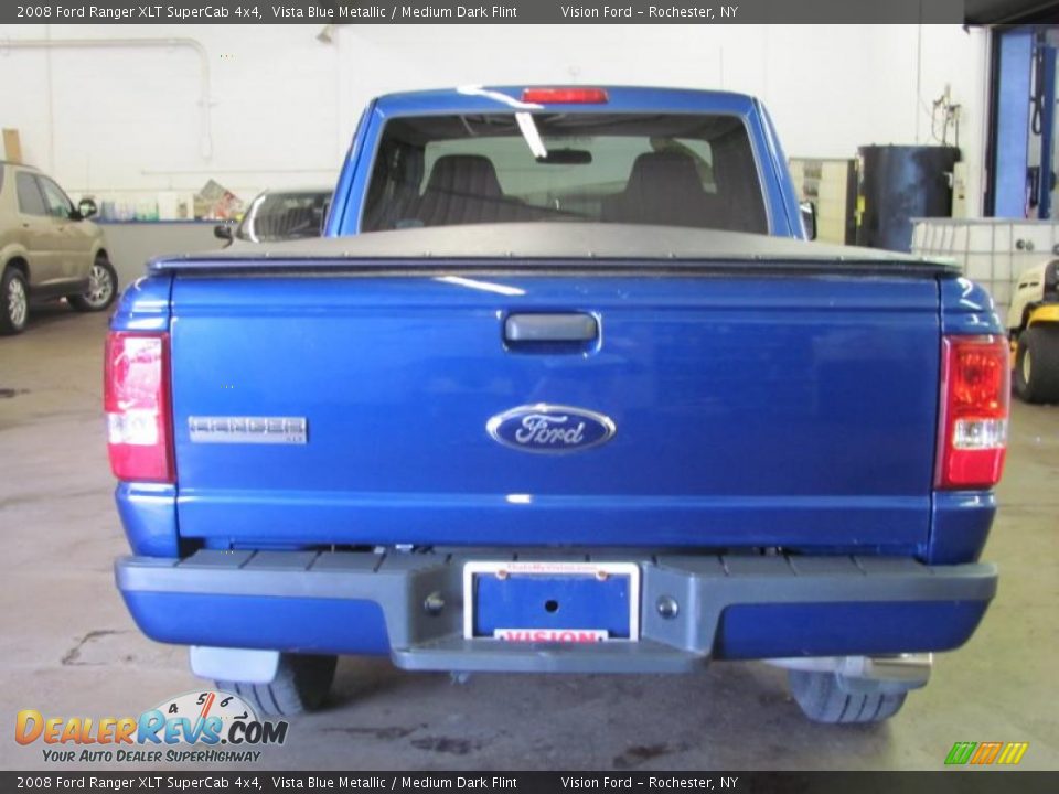 2008 Ford Ranger XLT SuperCab 4x4 Vista Blue Metallic / Medium Dark Flint Photo #13