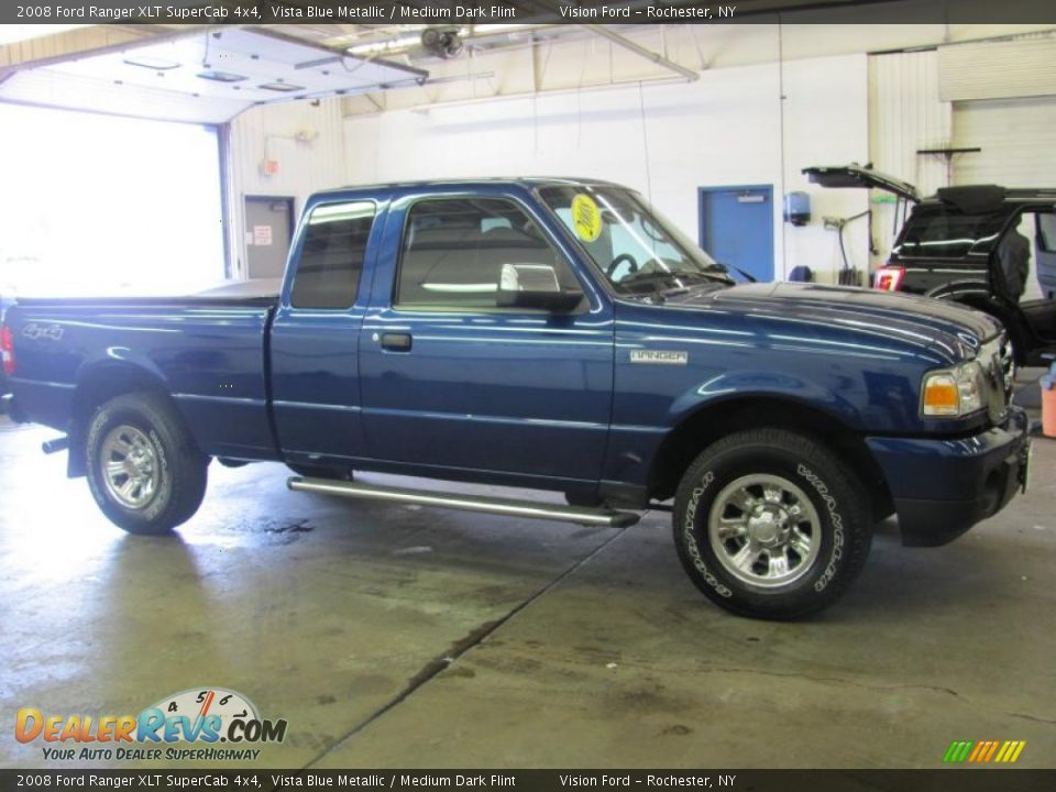 2008 Ford Ranger XLT SuperCab 4x4 Vista Blue Metallic / Medium Dark Flint Photo #14