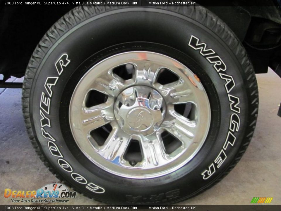 2008 Ford Ranger XLT SuperCab 4x4 Vista Blue Metallic / Medium Dark Flint Photo #16