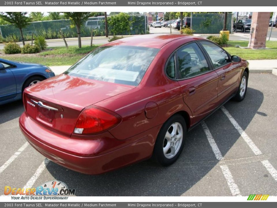 2003 Ford Taurus SES Matador Red Metallic / Medium Parchment Photo #4