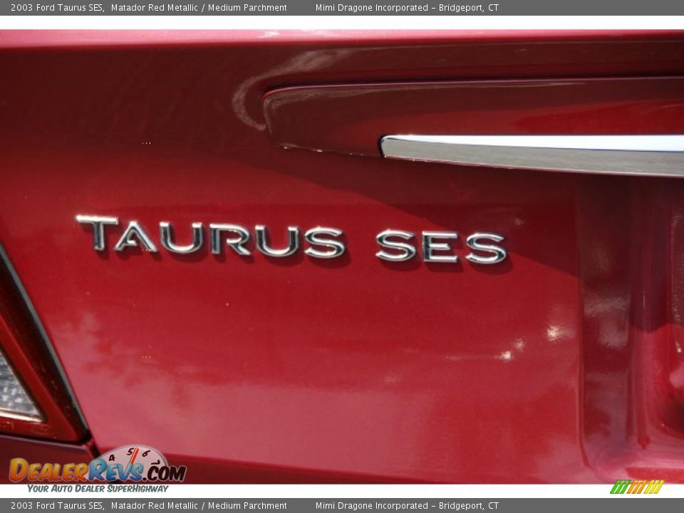 2003 Ford Taurus SES Matador Red Metallic / Medium Parchment Photo #6