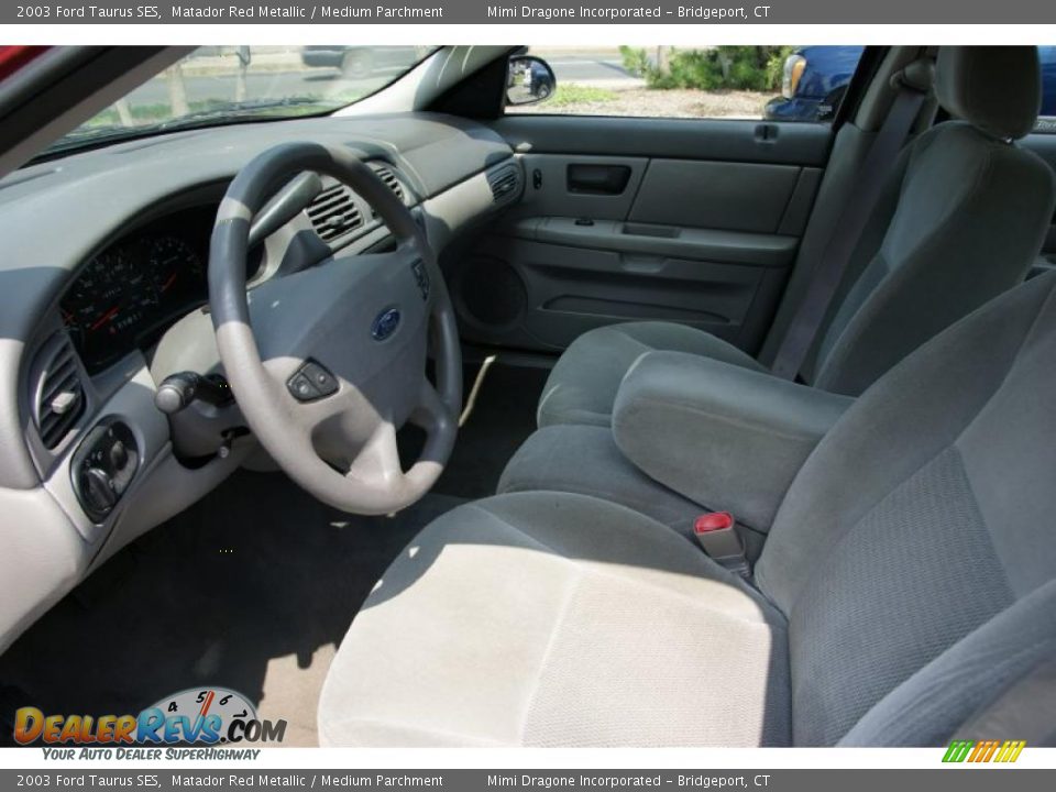 2003 Ford Taurus SES Matador Red Metallic / Medium Parchment Photo #10